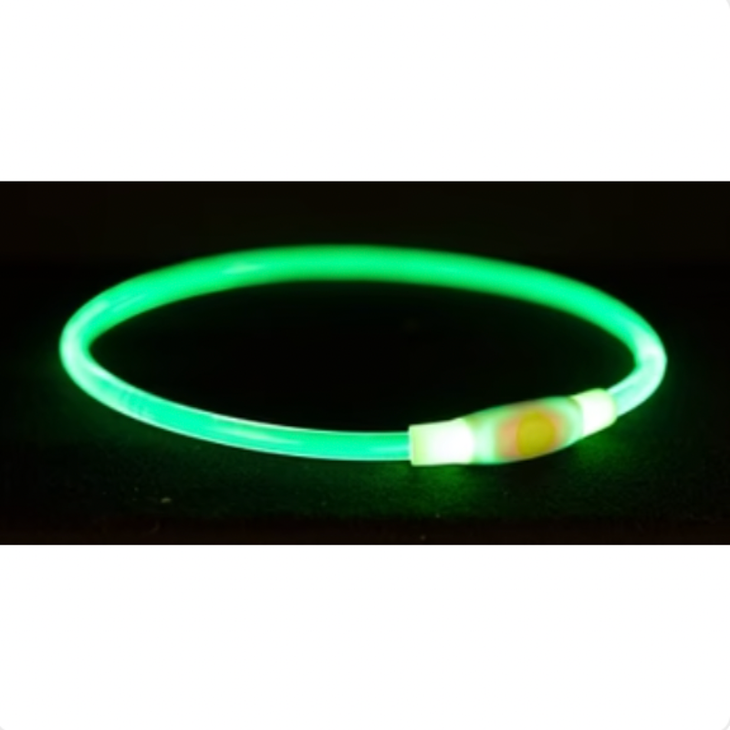 LED Halsband USB Silikon wiederaufladbar Grün